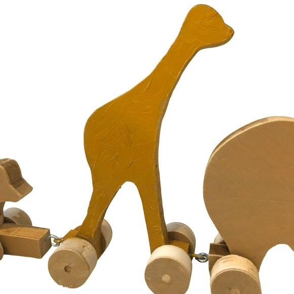 Wood Handmade Animal Train Grandpa Craft Unfinished Toy - Picture 7 of 11